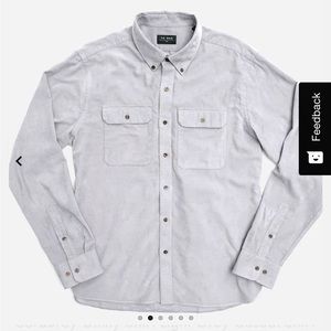 Corduroy utility shirt light gray casual shirt